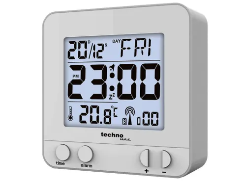 Wekker Technoline WT 235 80x80x30mm zilver