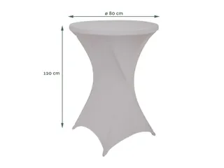 Tafelrok BRASQ voor statafel 80cm grijs - 3