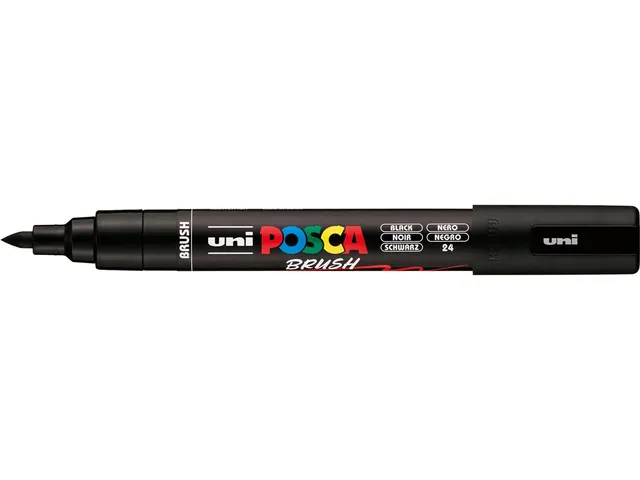 Uni Posca paintmarker PC-5BR 1 - 4 mm penseel zwart