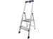 trapladder,eenzijdig,2 XXL treden,balk L 1m,aluminium