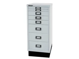 kantoor-ladekast HxBxD 670x279x380mm 8 laden romp lichtgrijs staal - 3