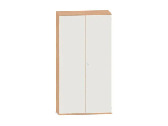 kantoorkast,HxBxD 1920x1000x430mm,decor romp beuken,decor front wit