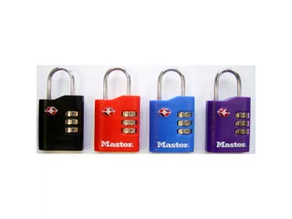 Hangslot Masterlock 3-cijfer combi TSA set van 2 sloten assorti in wil - 4