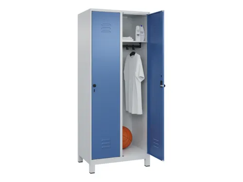 locker,HxBxD 1950x800x500mm,2vak,vak B 400mm,draaigrendel,voeten