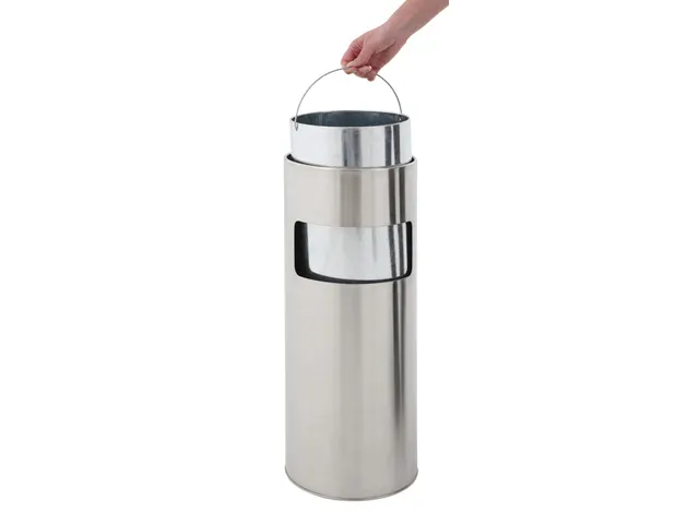 Ronde as-papierbak 12.5 Liter mat RVS