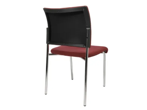 Bezoekersstoel Stof Bordeauxrood Zitting 430x480x450mm