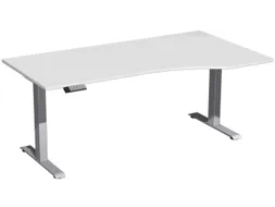 In hoogte verstelbaar bureau in vrije vorm,HxBxD 630-1280x1800x1000mm
