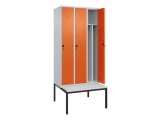 locker voor scheiding van kleding,HxBxD 2120x900x815mm,3vak - 2