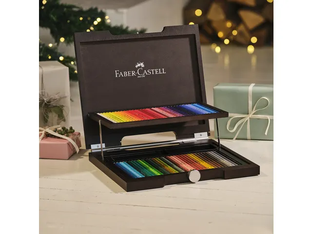 Kleurpotlood Faber Castell Polychromos houten koffer 72 stuks