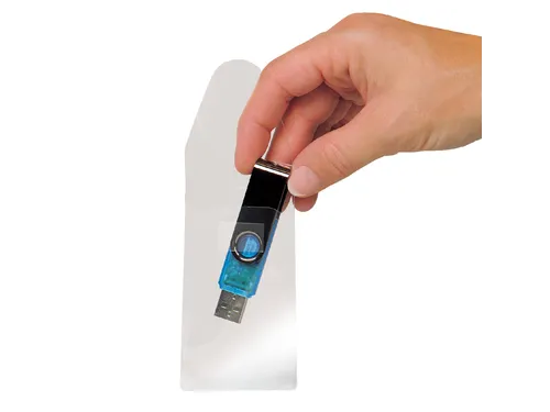 USB hoes Djois 52.5x90mm met sluiting zelfklevend transparant
