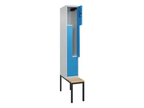 Z-garderobekast,HxBxD 2120x300x815mm,2vak,vak B 300mm,cil.-slot