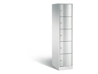 lockerkast cil.slot 1950x396x640mm 1x5 vakken RAL7035 front RAL7035 - 2