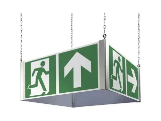 Kubus met vluchtroutepictogrammen,Vluchtroutesignalering nooduitgang - 1