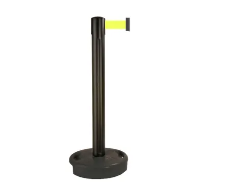 Afzetsysteem Paal Pvc HxØ 970x90mm Band Neongeel Paal Zwart
