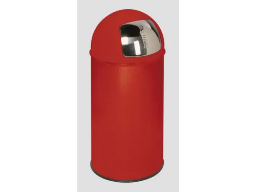 Afvalbak 50 liter hxØ 740x350mm RAL3000 Rood