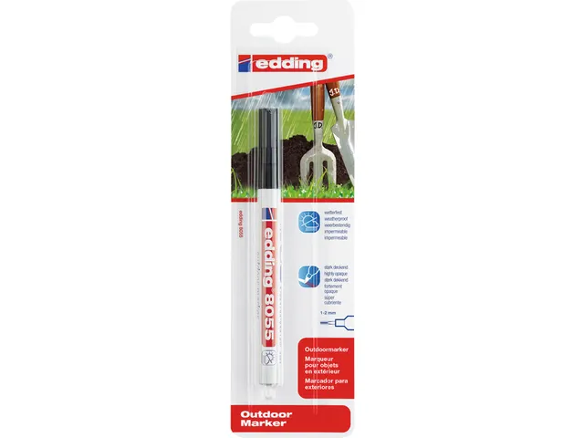 Marqueur d'extérieur edding 8055 1-2mm noir blister 1 pièce