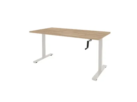 Dextro Slinger Bureau Zit-sta T-poot 160x80 Honey Castello 25mm Wit