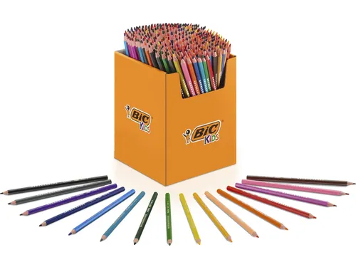 Kleurpotloden BicKids Evolution ecolutions ass schoolbox à 288 stuks
