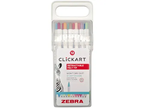 Clickart viltstiften 12 stuks