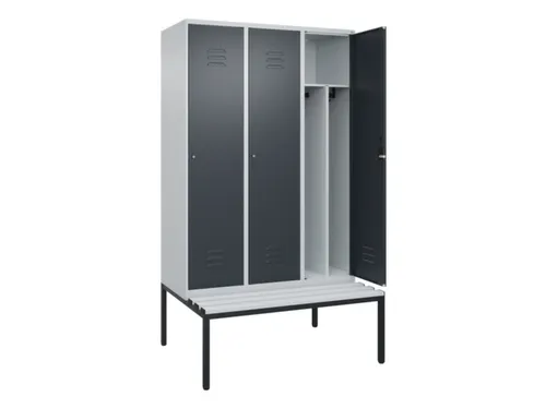 locker voor scheiding van kleding,HxBxD 2120x1200x815mm,3vak