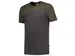 T-shirt Tricorp Bicolor coutures 102006, gris anthracite/vert kaki, ta