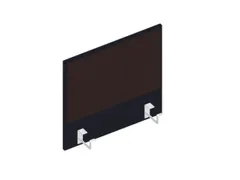 baliepaneel,v. bureau,aanbouw links,B 600mm,CC-zwart,BN2036-bruin