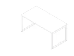 bureau,HxBxD 730x1600x800mm,blad wit,sledeframe wit