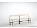 banc-patère,HxLxP 770x2000x375mm,barrettes en bois