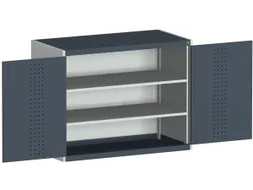 kast met geperforeerde platen,HxBxD 1000x1300x650mm,2xStalen bodem