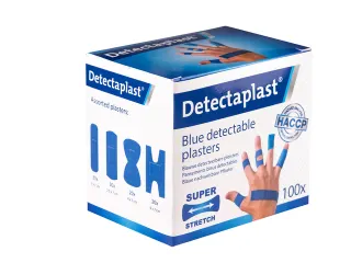 Elastische blauwe textielpleister Detectaplast assorti 100 stuks - 4