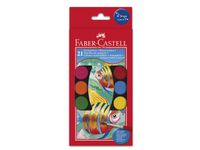 verfdoos Faber Castell 21 kleuren waterverf + 2 penselen