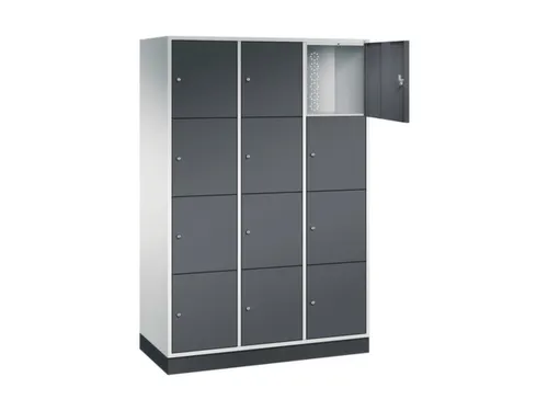 grootvolume-lockersysteem,RAL 7035/RAL 7021,HxBxD 1950x1220x500mm
