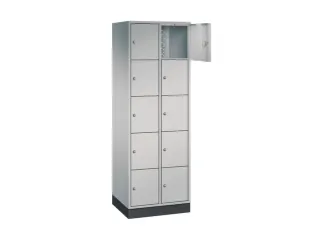 lockerkast,HxBxD 1950x620x500mm,2x5vakken,cil.-slot,sokkel - 1