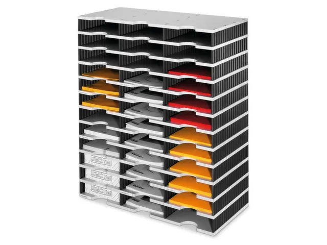 Module de classement 36 casiers DIN C4 noir/gris 853x723x331mm