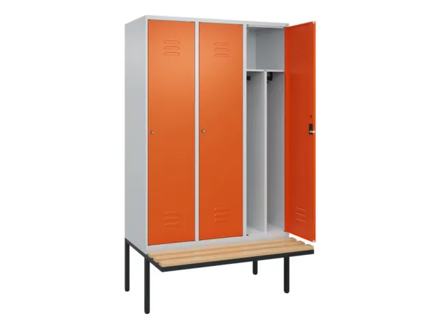 locker voor scheiding van kleding,HxBxD 2120x1200x815mm,3vak