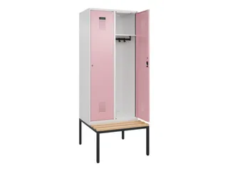 locker met bank,HxBxD 2120x800x815mm,2vak,vak B 400mm,cilinderslot - 1