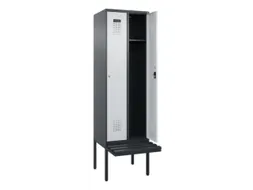 locker met bank,HxBxD 2120x600x815mm,2vak,vak B 300mm,cilinderslot