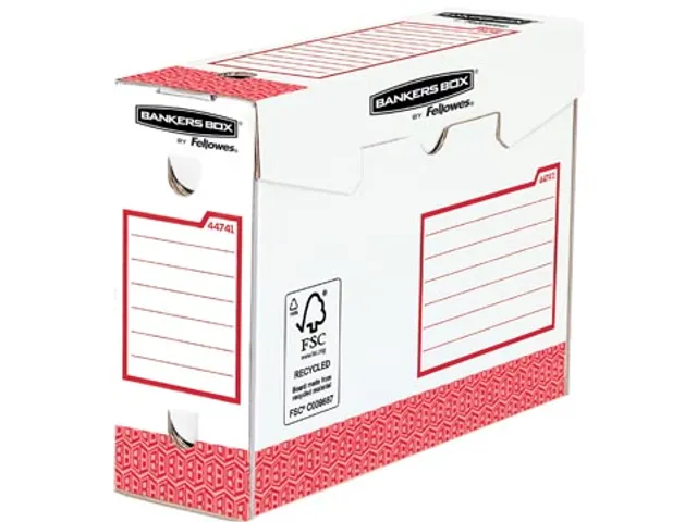 Bankers Box Basic Archiefdoos Heavy Duty, Ft 9,5 X 24,5 X 33 Cm, Rood