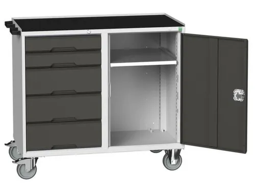 montagetafel 965x1050x550mm staalblad 5 laden kast front RAL7016