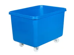 Verrijdbare Rechthoekige Bak 340 Liter Hxbxd 711X991X686Mm Pe Blauw