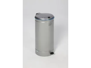 afvalverzamelaar,1x70l,HxØ 700x450mm,klemring,romp staal ijzerglans - 2