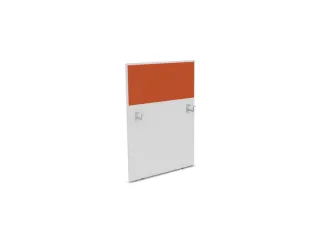 baliepaneel,v. bureau,aanbouw links,B 800mm,Bl-wit,BN3012-oranje - 1