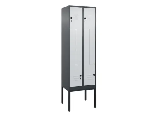 Z-garderobekast,HxBxD 2120x600x500mm,vak B 150/300mm,draaigrendel