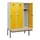 locker met bank,HxBxD 1950x1200x815mm,3vak,vak B 400mm,draaigrendel