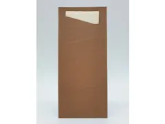Duni Bestekzakje 8,5x19cm Café met crèmekleurig servet 500 Stuks