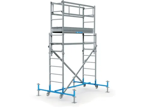 Vouwsteiger Aluminium H 4.50m Steigerafmetingen Hxbxl 3.52x1.90x2.30m