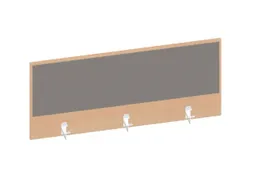baliepaneel,v. bureau,aanbouw achter,B 1200mm,NE-esdoorn,BN8078-grijs