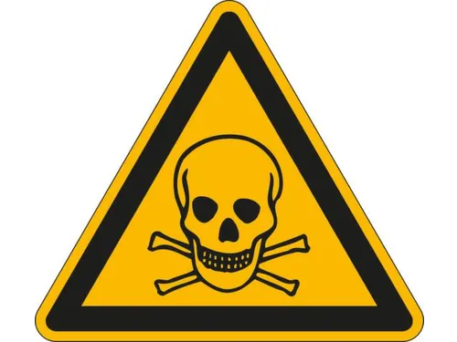 Waarschuwingsbord,Waarschuwing: Giftige Stoffen,Wandbord,Aluminium