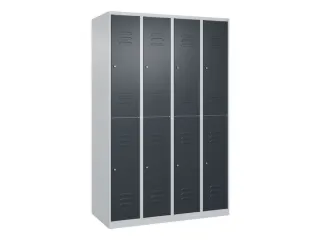 dubbeldekse locker,HxBxD 1850x1200x500mm,4x2vak.,vak B 300mm,cil.-slot - 1