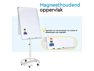 BRASQ Flipover Mobiel Deluxe 70x100cm Magnetisch Wit met accessoires - 8